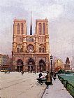 Notre Dame de Paris by Eugene Galien-Laloue